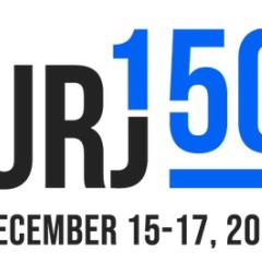 URJ 150 December 15-17, 2023 in black and blue text