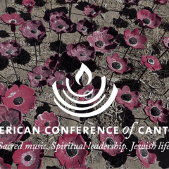 White ACC logo over a bed of red Israeli flowers