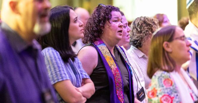 Cantors attending a convention and singing