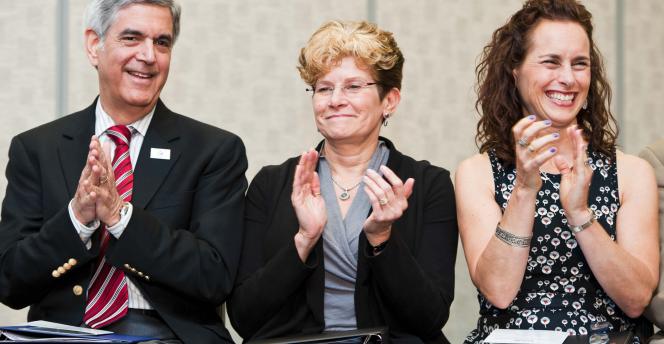 Cantors Richard Cohn, Kay Greenwald and Susan Caro, past presidents of the ACC