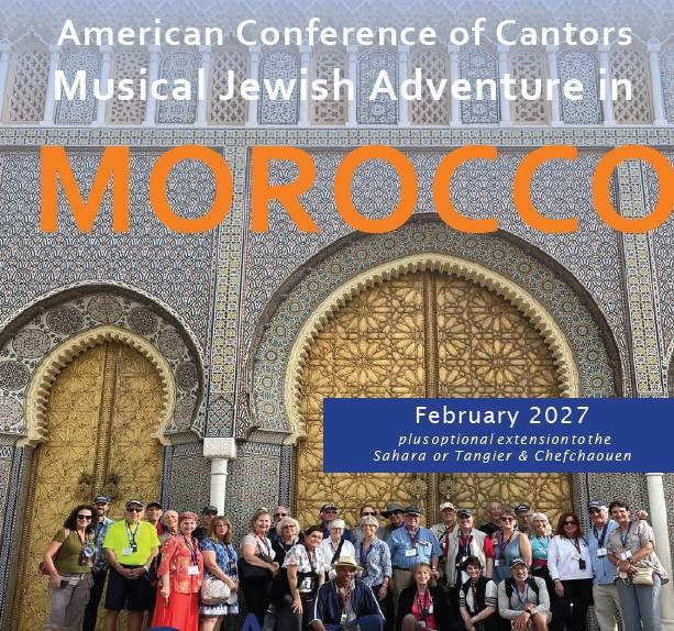 People standing in front of a building in Morocco