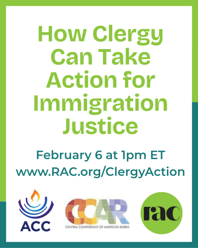 How clergy can take action with logos of ACC CCAR and RAC