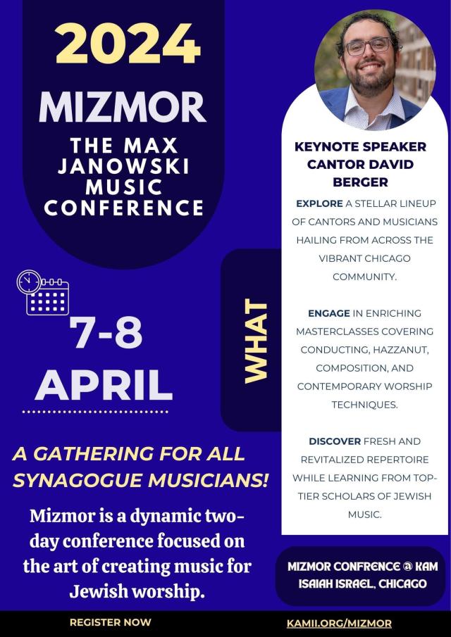 2024 Mizmor with photo of Cantor David Berger