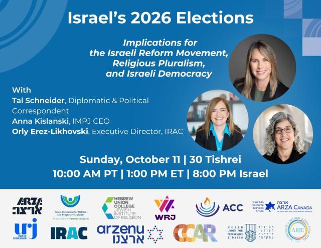 Israel’s 2026 Elections: Implications for the Israeli Reform Movement, Religious Pluralism, and Israeli Democracy